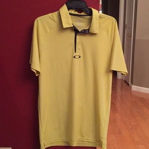 Yellow Oakley polo